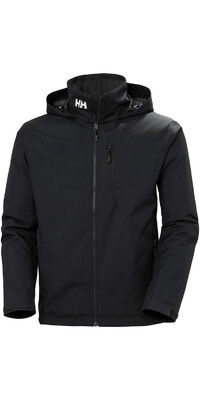 2024 Helly Hansen Mnner Crew Hooded Midlayer Sailing Jacket 2.0 34442 - Black